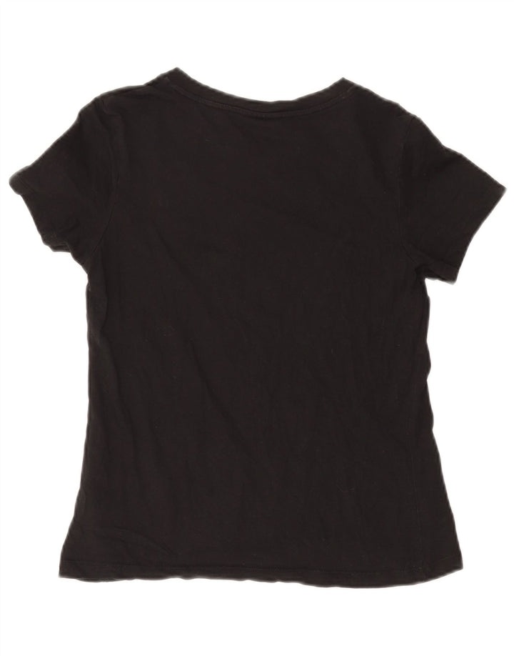 Γυναικείο γραφικό μπλουζάκι CALVIN KLEIN Top UK 12 μεσαίο μαύρο βαμβακερό