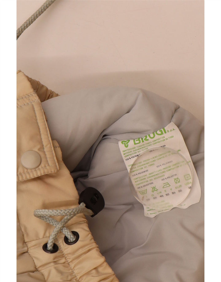 Brugi Ανδρικό μπουφάν με επένδυση UK 40 Large Beige Colourblock Polyamide