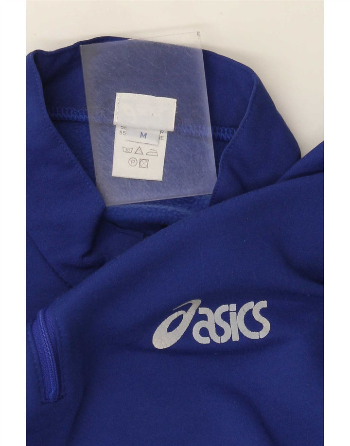 Ανδρικό φούτερ με φερμουάρ Asics πουκάμισο με μεσαίο μπλε χρώμα πολυεστέρα