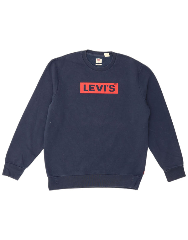Ανδρικό γραφικό φούτερ Levi's μεσαίο μπλε βαμβακερό