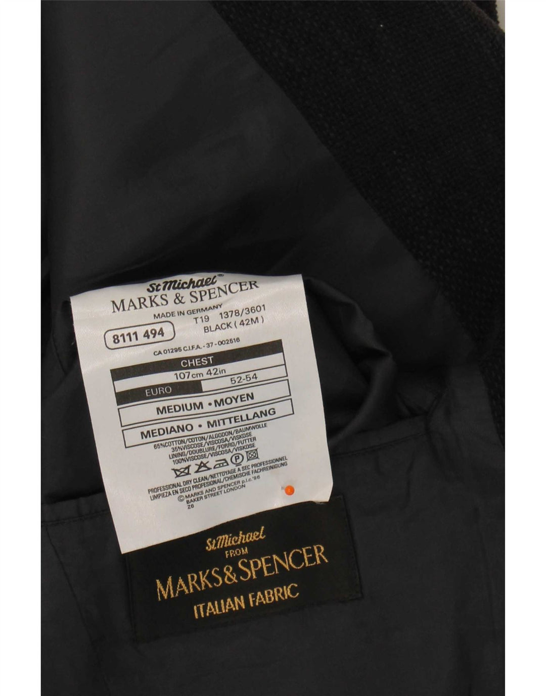 Marks & Spencer Ανδρικό μπουφάν St. Michael Blazer UK 42 Large Black Flecked