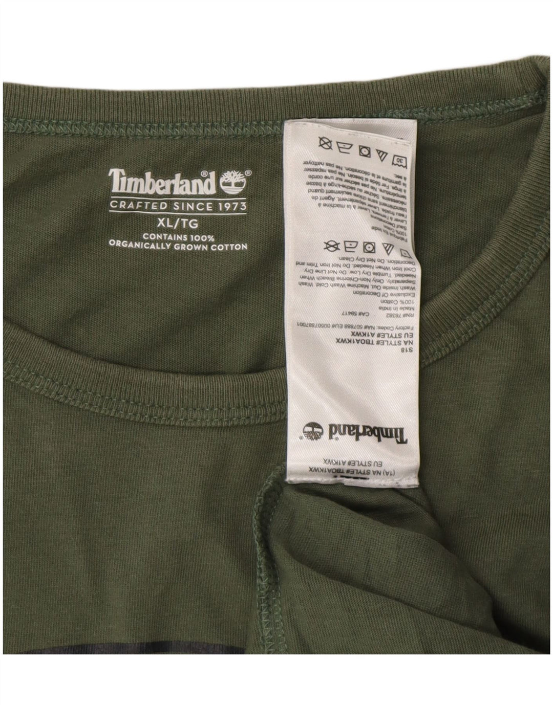 Ανδρικό γραφικό T-Shirt Timberland Top XL Πράσινο βαμβακερό