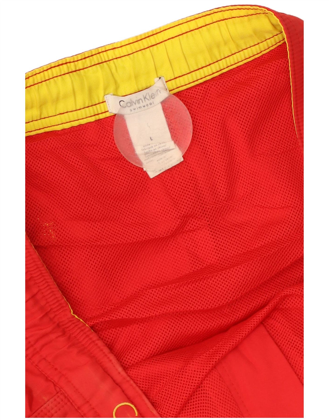 Calvin Klein Ανδρικό γραφικό σορτς κολύμβησης μεγάλο κόκκινο χρώμα πολυεστέρα