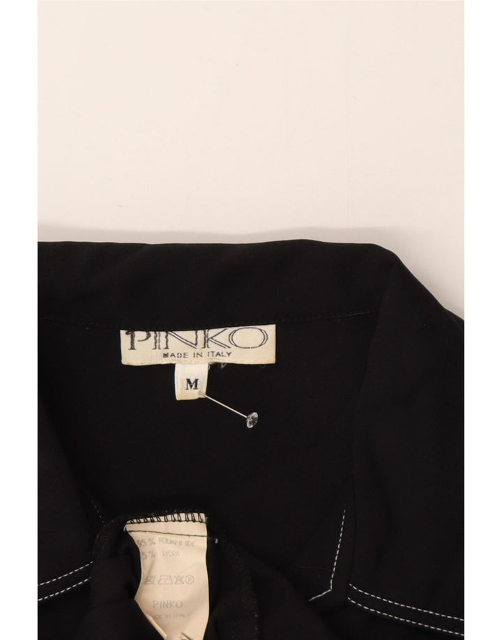 Γυναικείο κοντομάνικο φόρεμα Pinko με θήκη UK 12 μεσαίο μαύρο πολυαμίδιο