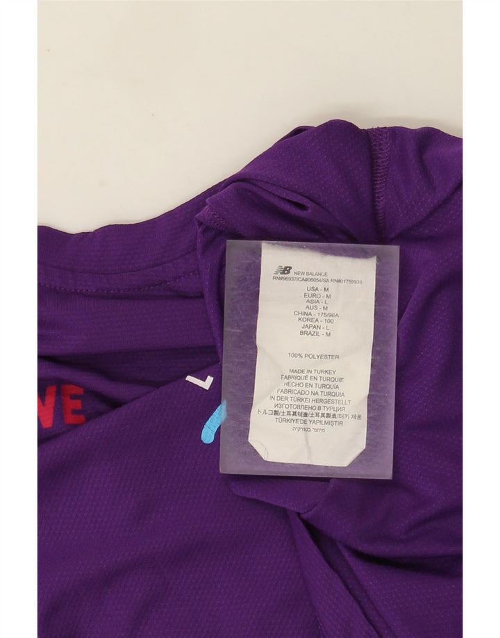 Ανδρικό γραφικό μπλουζάκι NEW BALANCE Top Medium Purple Polyester