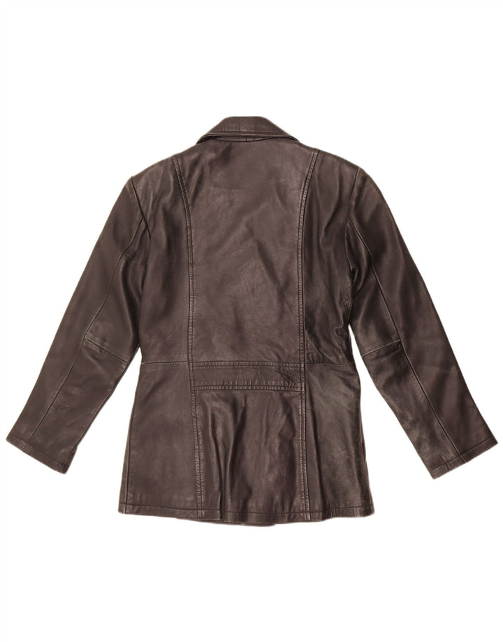 Vintage Γυναικείο Δερμάτινο Μπουφάν UK 10 Small Black Leather