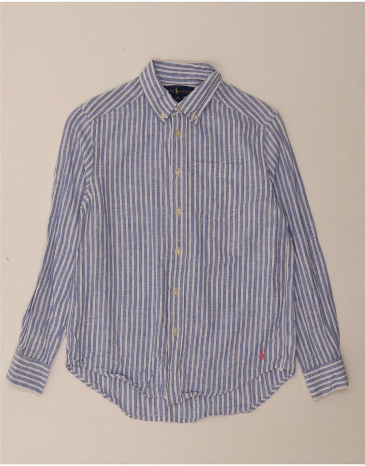 Ralph Lauren για αγόρι πουκάμισο 10-11 ετών Μεσαίο μπλε ριγέ λινό
