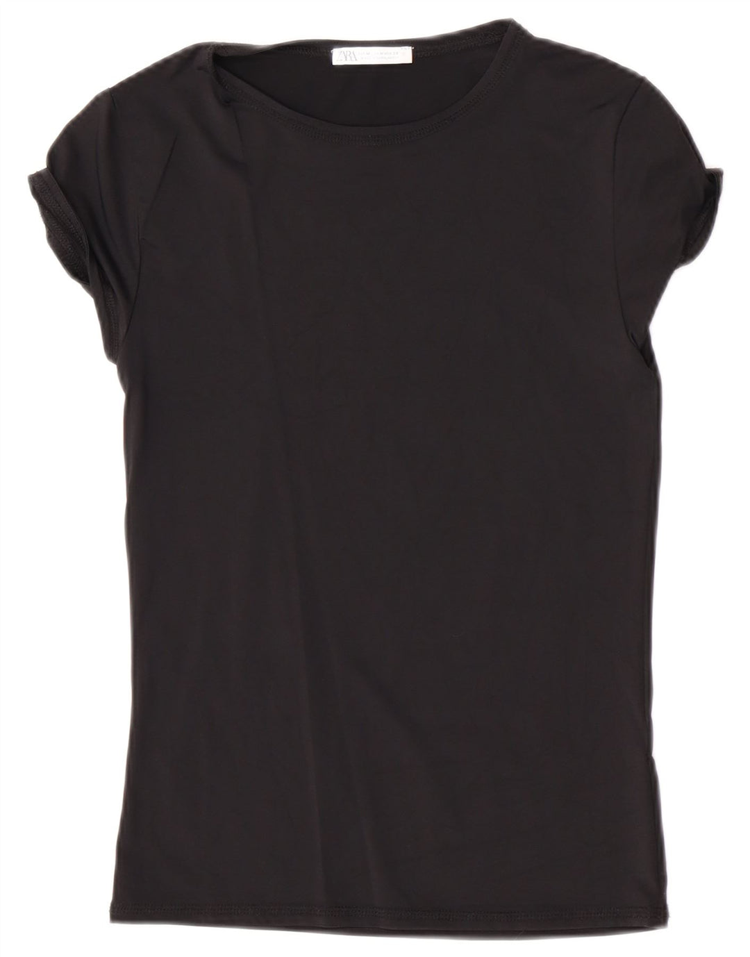 Zara Γυναικείο T-Shirt Top UK 12 Medium Black