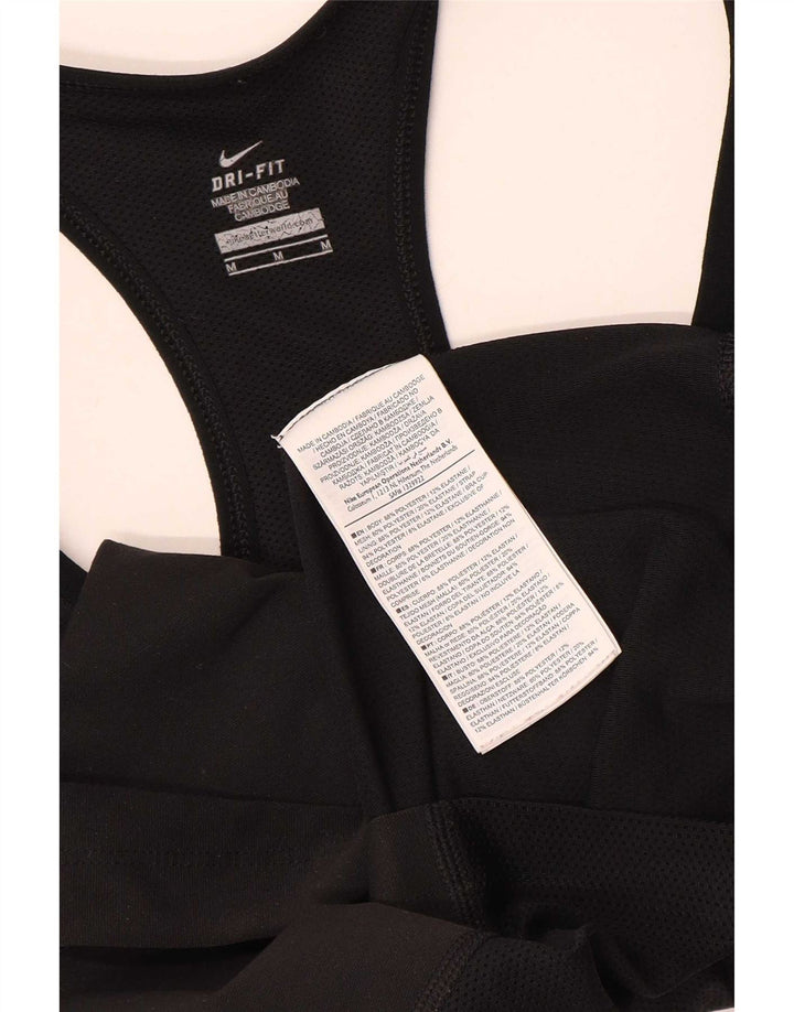 Γυναικείο γιλέκο γραφικών Nike Dri Fit Top UK 12 Μεσαίο μαύρο πολυεστέρα