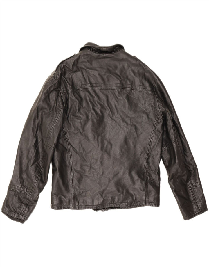 Ανδρικό δερμάτινο μπουφάν Conbipel Military IT 48 Medium Black Leather