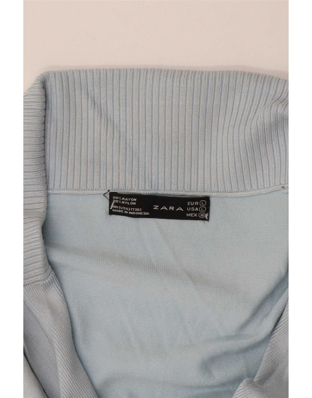 Zara Γυναικεία Ζακέτα UK 16 Large Blue Rayon