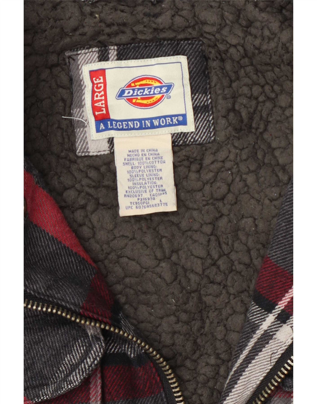 Dickies Mens Sherpa Utility Jacket UK 40 Μεγάλο πολύχρωμο βαμβάκι