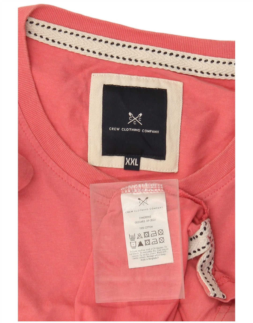 J. Crew Ανδρικό T-Shirt Top 2XL Ροζ Βαμβακερό