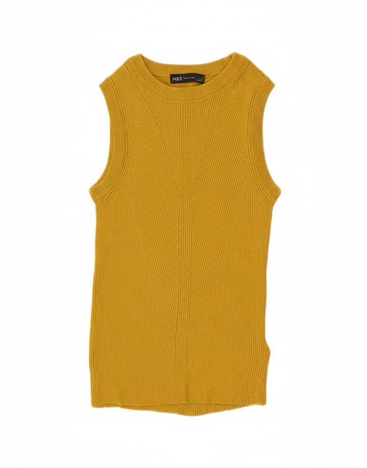 Marks & Spencer Γυναικείο Γιλέκο Tank Top UK 12 Medium Yellow Viscose