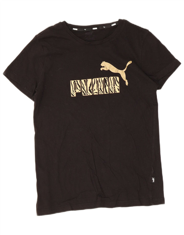 Γυναικείο γραφικό μπλουζάκι Puma Top UK 10 Small Black