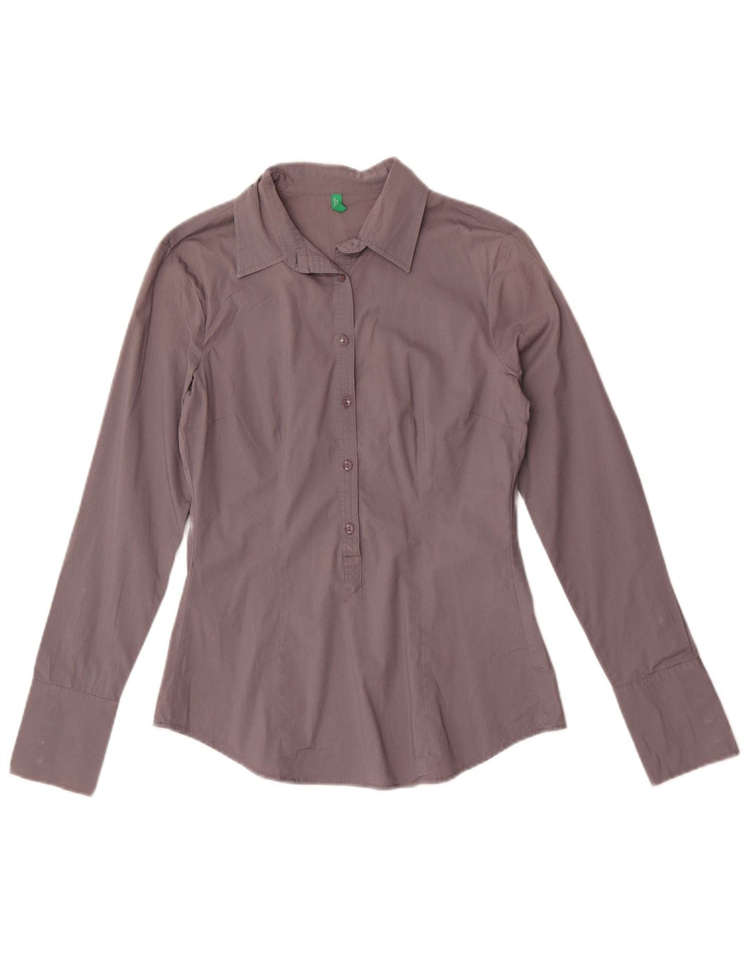 Γυναικείο πουλόβερ Benetton πουκάμισο UK 10 Small γκρι βαμβακερό