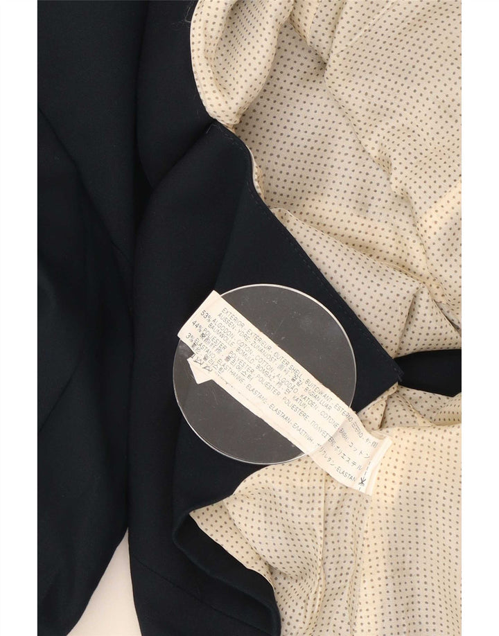Zara Γυναικείο Μπλέιζερ με 1 Κουμπί Μπουφάν UK 12 Βαμβακερό μεσαίο ναυτικό μπλε