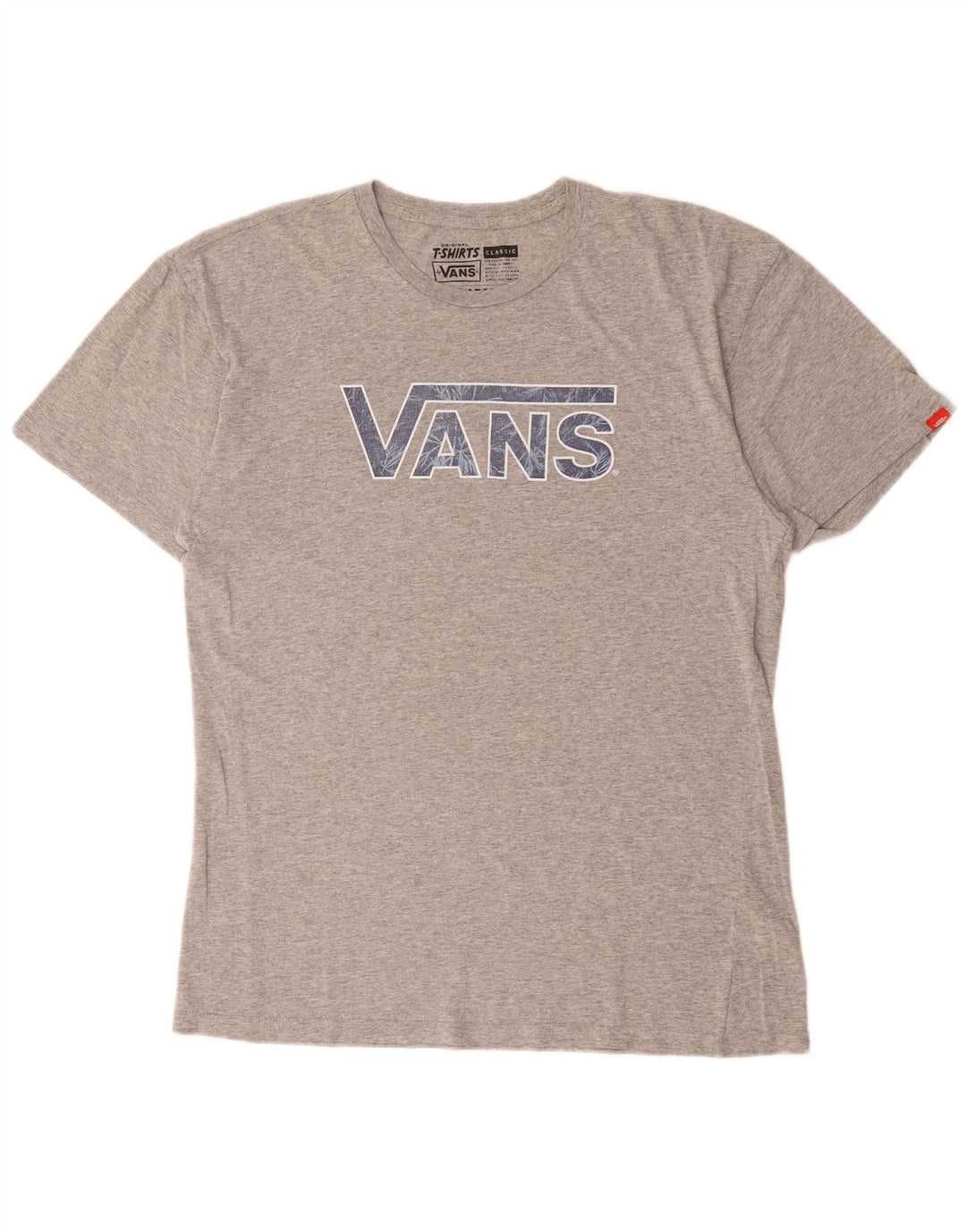 Γραφικό T-Shirt Ανδρικό VANS Classic Fit Top μεγάλο γκρι βαμβακερό