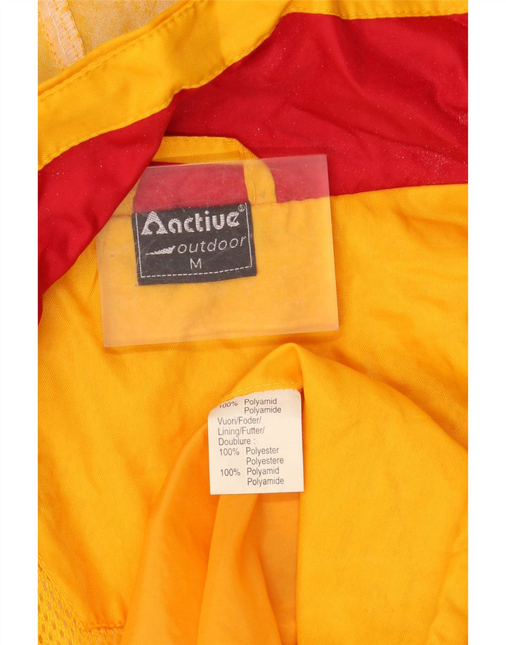 ACTIVE Ανδρικό μπουφάν βροχής με κουκούλα UK 38 Medium Yellow Polyamide