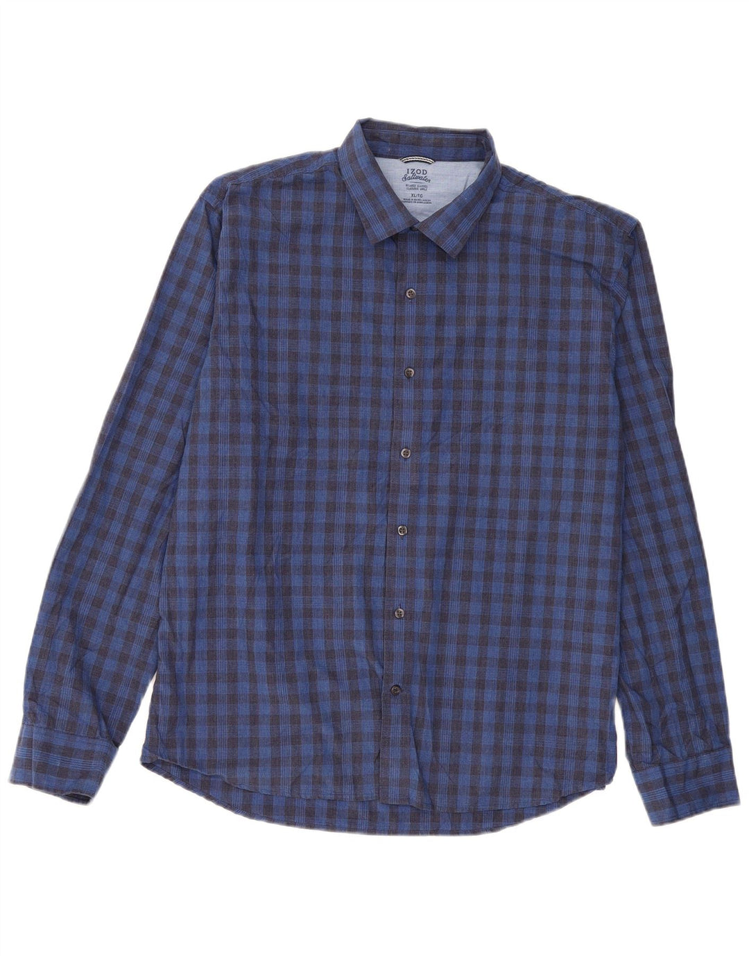 Ανδρικό Izod Relaxed Classics Πουκάμισο XL Μπλε Gingham Cotton Classic