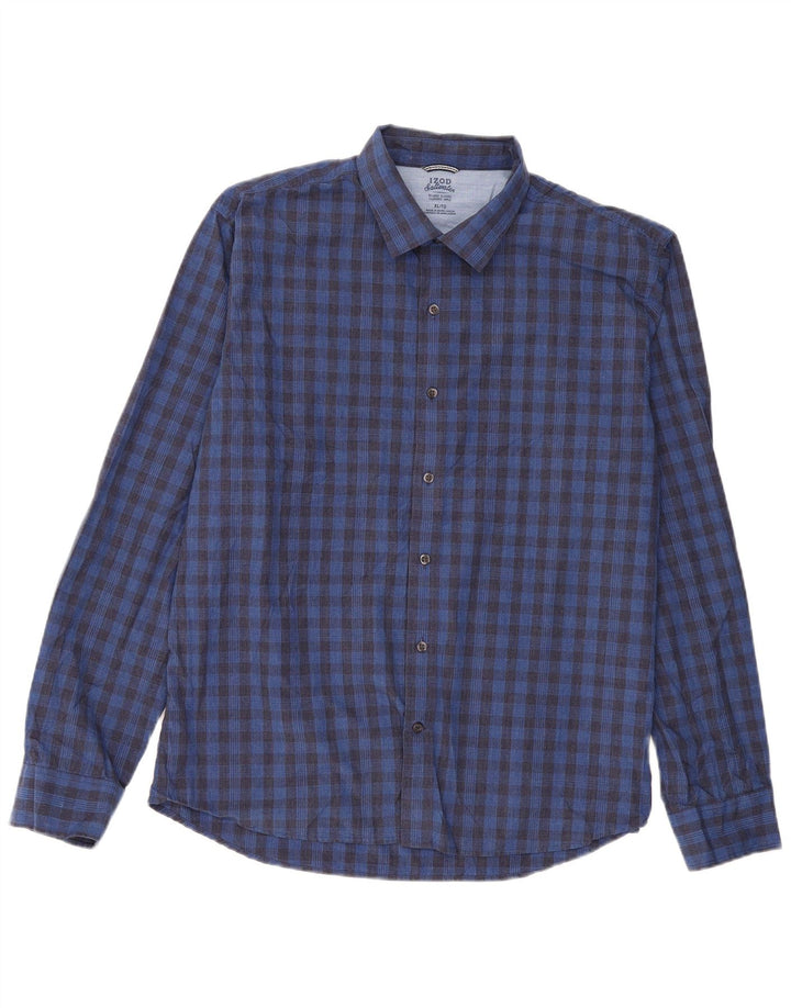 Ανδρικό Izod Relaxed Classics Πουκάμισο XL Μπλε Gingham Cotton Classic