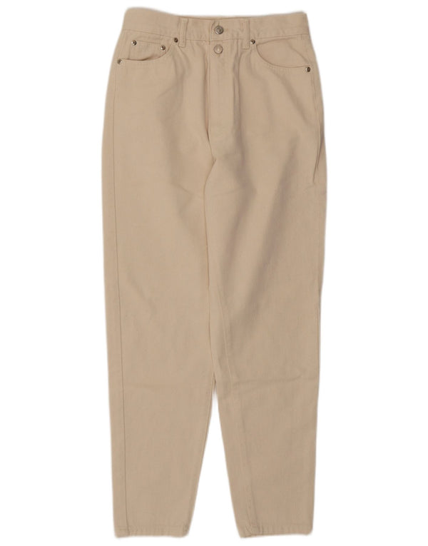Ann Christine γυναικείο ψηλό κωνικό τζιν UK 14 Medium W28 L28 Beige