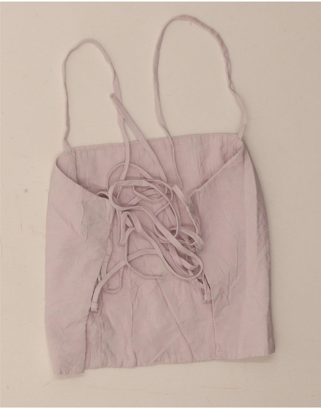 Zara Womens Crop Corset Top UK 8 Small Purple Modal