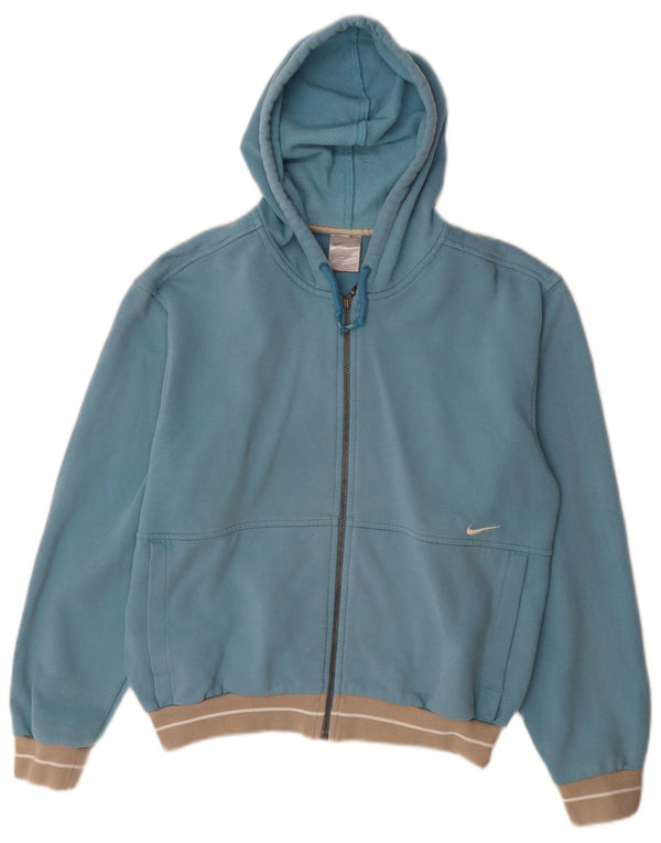 Γυναικείο πουλόβερ Nike με φερμουάρ UK 8/10 Small Blue Cotton Sports