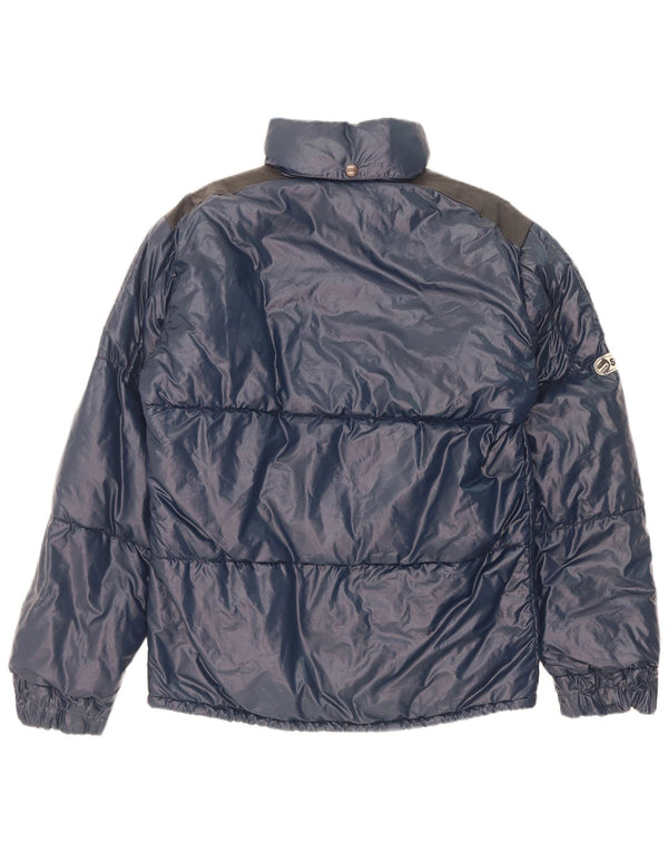 Samas Ανδρικό μπουφάν με κουκούλα UK 40 Large Navy Blue Colorblock Πολυαμίδιο