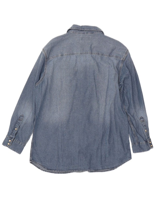 JACK & JONES Ανδρικό τζιν πουκάμισο XL Μπλε βαμβακερό