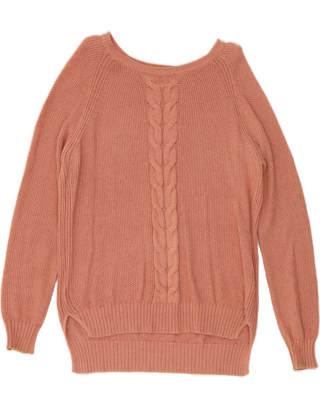 BENETTON Womens Oversized Boat Neck Jumper Sweater UK 14 Medium Pink Vintage Benetton and Second-Hand Benetton from Messina Hembry 