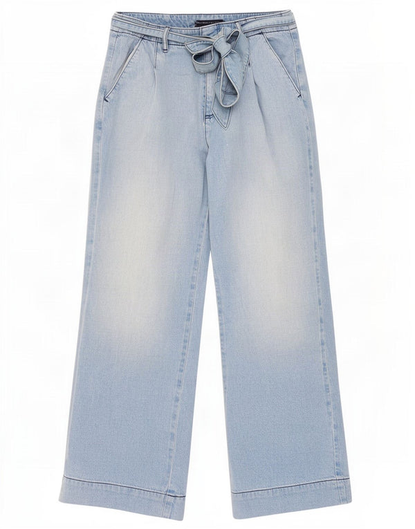 Marks & Spencer Γυναικεία ψηλόμεσα φαρδιά τζιν UK 12 Medium W30 L28 Blue
