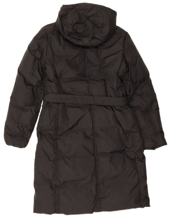 Γυναικείο παλτό Benetton με κουκούλα UK 16 Large Black Polyamide