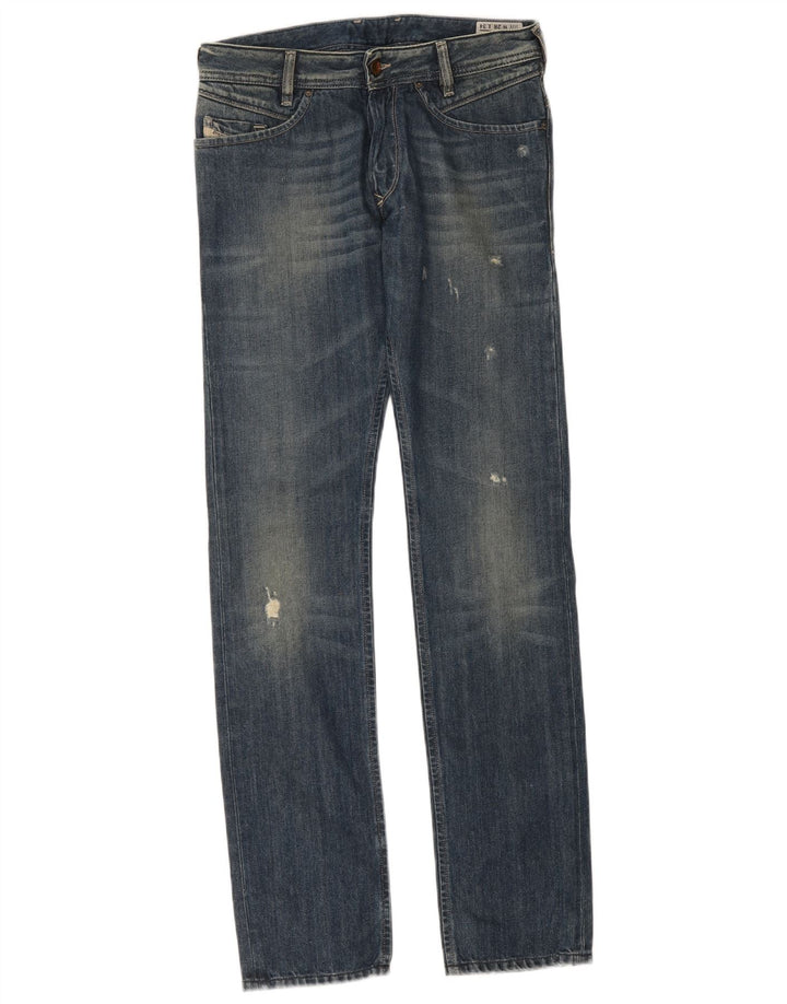 Diesel Mens Poiak Distressed Slim Jeans W28 L34 Μπλε βαμβακερό
