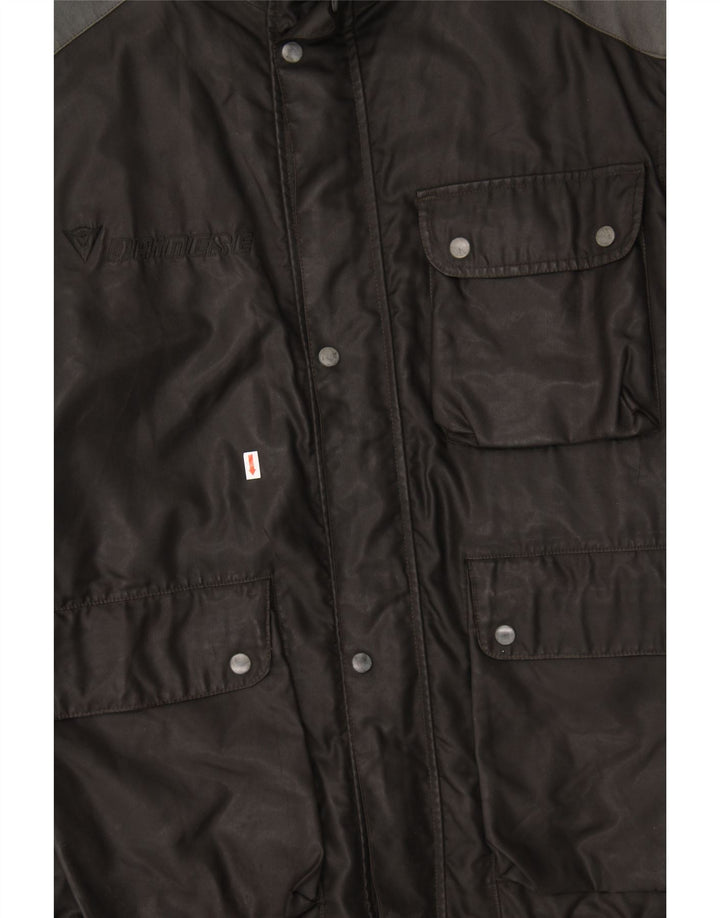 DAINESE Mens Windbreaker Coat IT 52 XL Black Colourblock Polyamide Vintage Dainese and Second-Hand Dainese from Messina Hembry 