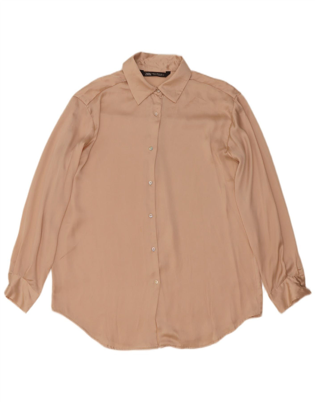 Zara Γυναικείο πουκάμισο Oversized Μπλούζα UK 6 XS Beige