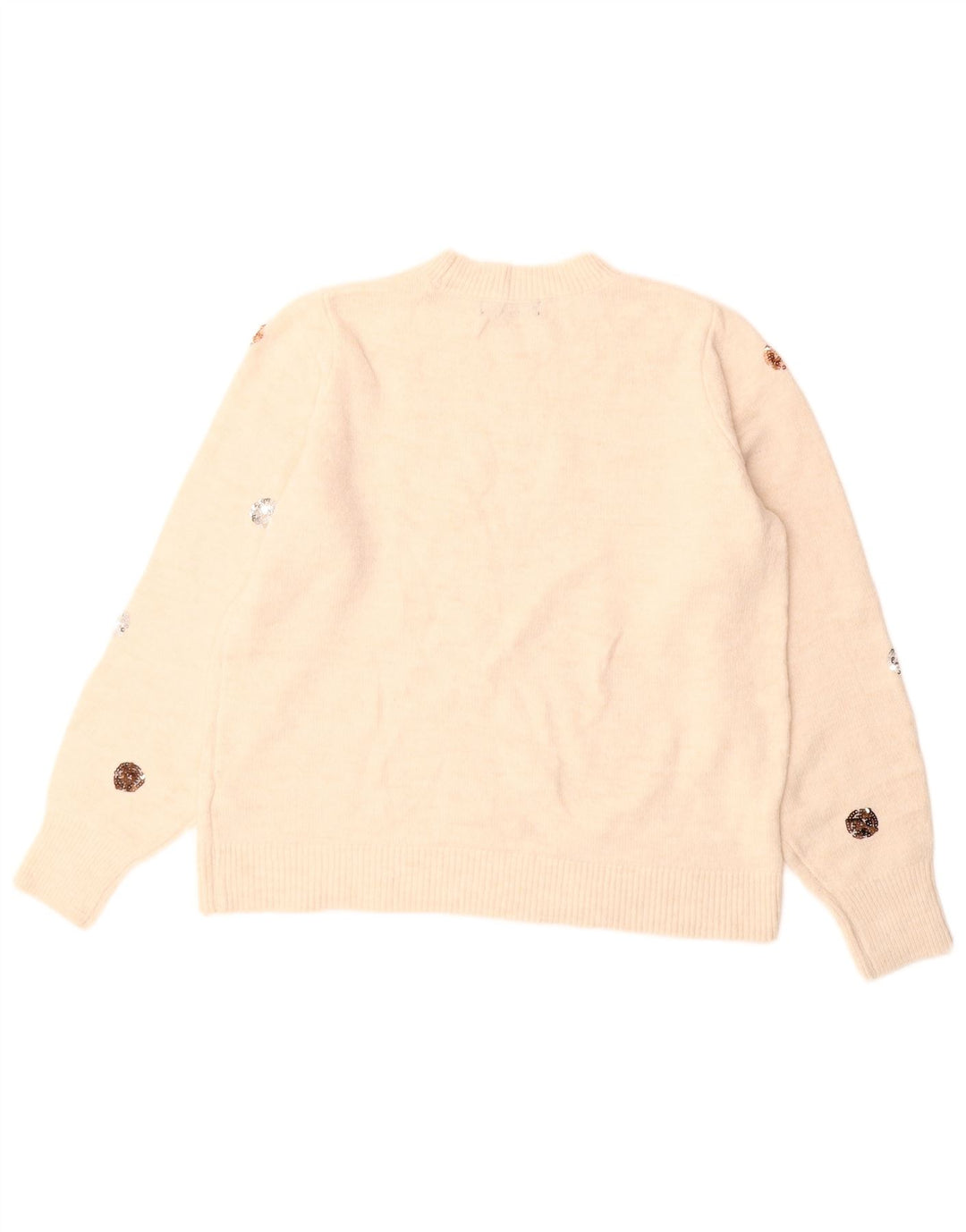 MARKS & SPENCER Γυναικείο πουλόβερ με λαιμόκοψη UK 14 Medium Off White