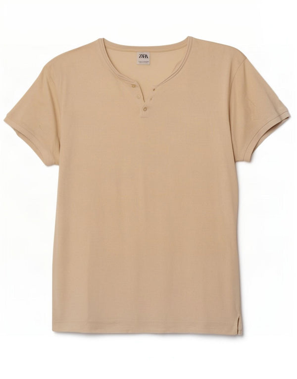 Ανδρικό T-Shirt Zara Top Medium Beige