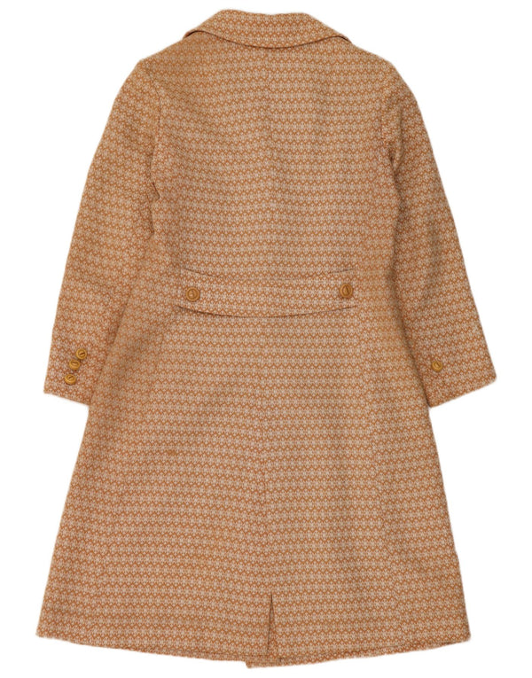 Vintage γυναικείο πανωφόρι UK 10 Small Beige Geometric