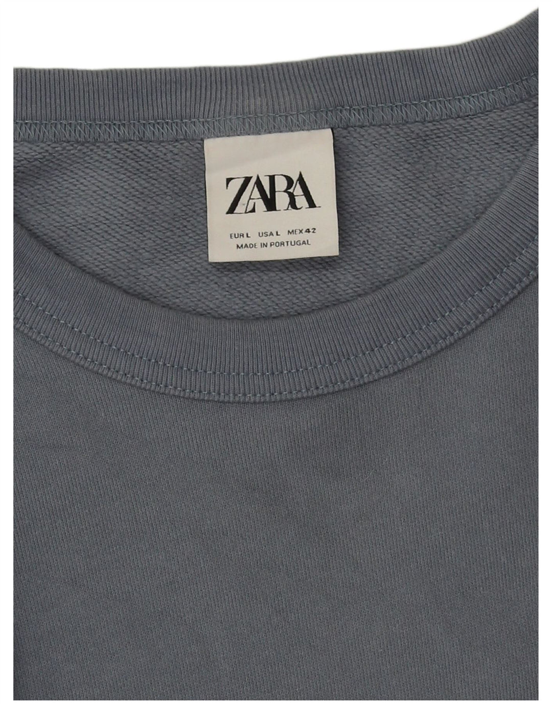 Zara Ανδρικό Φούτερ Jumper Μεγάλο Μπλε Βαμβακερό