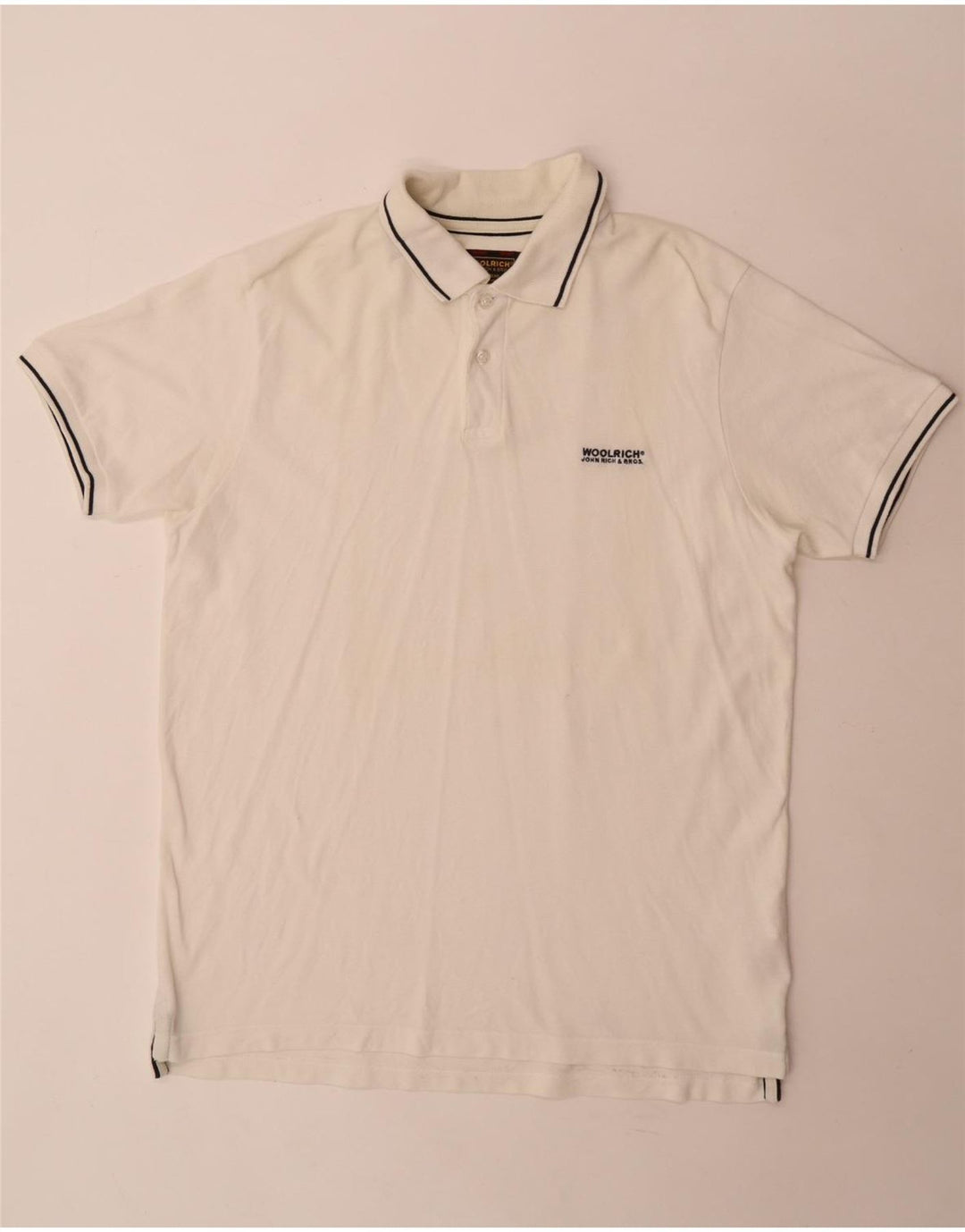 Woolrich Ανδρικό πουκάμισο Polo XL Λευκό βαμβακερό