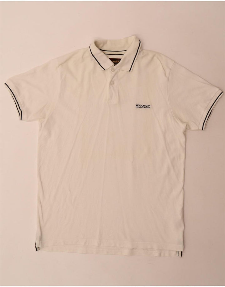 Woolrich Ανδρικό πουκάμισο Polo XL Λευκό βαμβακερό