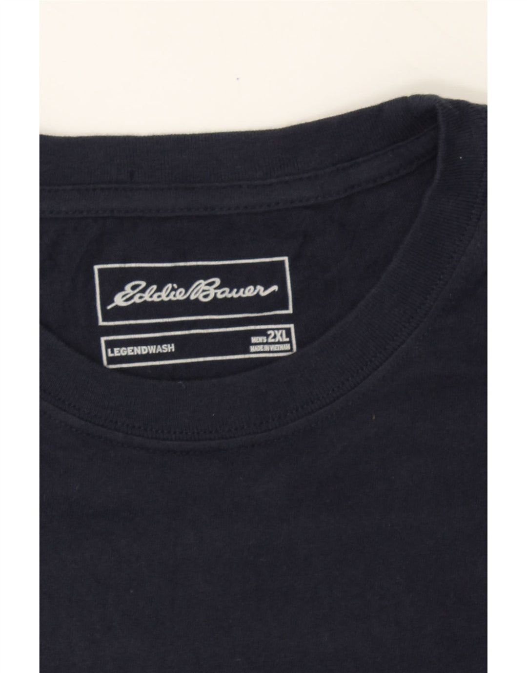 EDDIE BAUER Mens Top Long Sleeve 2XL Navy Blue Cotton Vintage Eddie Bauer and Second-Hand Eddie Bauer from Messina Hembry 