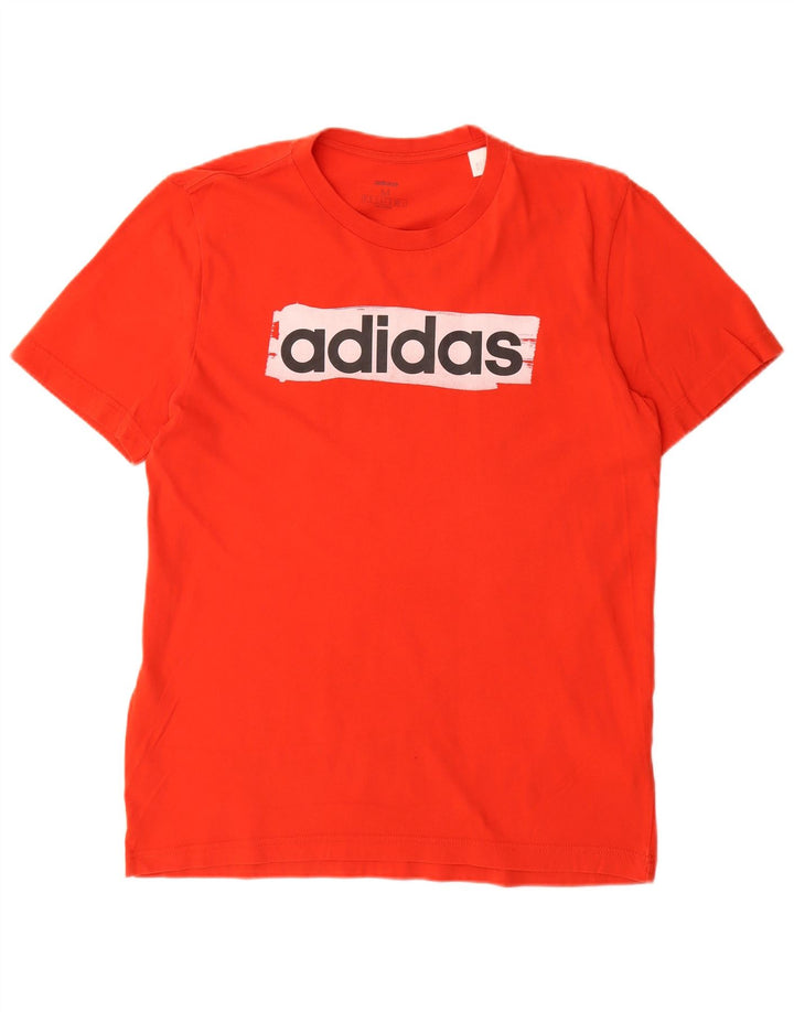 Ανδρικό γραφικό T-Shirt ADIDAS Top Μεσαίο κόκκινο βαμβακερό