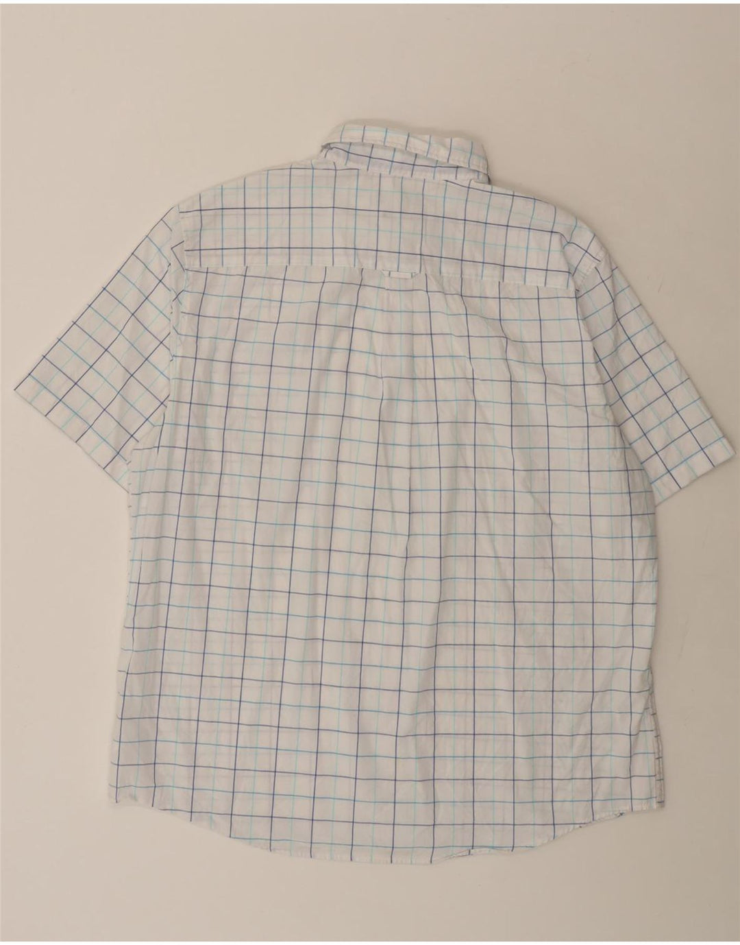 CHAPS Ανδρικό κοντομάνικο πουκάμισο 2XL λευκό βαμβακερό