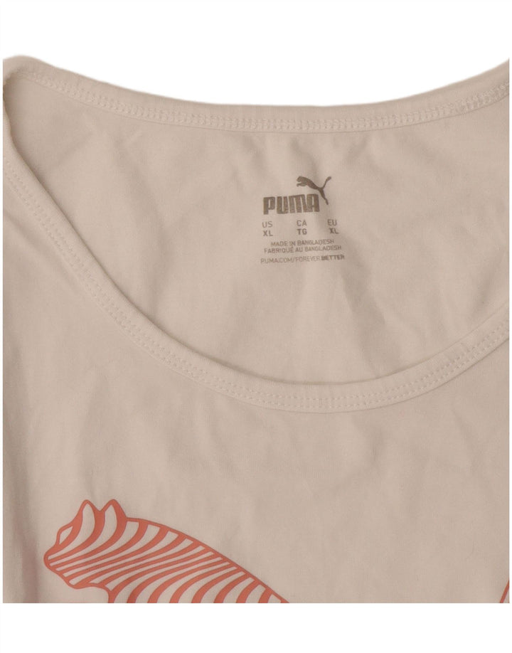 Puma Γυναικείο Γραφικό Γιλέκο UK 18 XL Λευκό