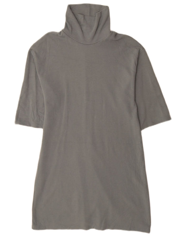 Zara Γυναικείο T-Shirt Φόρεμα UK 10 Small Grey Cotton