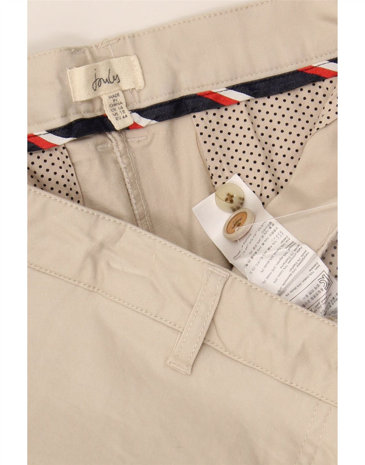 JOULES Γυναικείο Slim Cropped Παντελόνι UK 16 Large W36 L25 Beige βαμβακερό