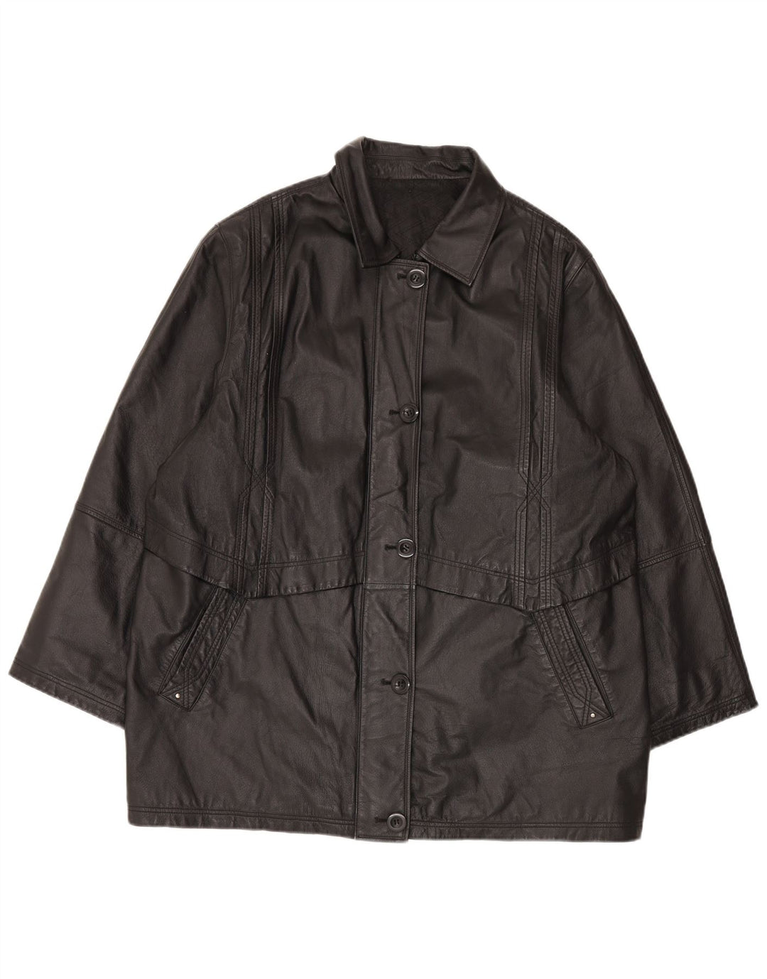 Canda Ανδρικό Δερμάτινο Μπουφάν IT 52 XL Μαύρο Δερμάτινο