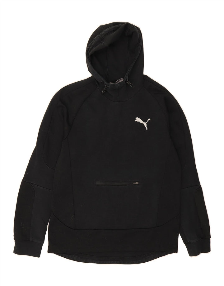 PUMA Mens Hoodie Jumper Medium Black Vintage Puma and Second-Hand Puma from Messina Hembry 